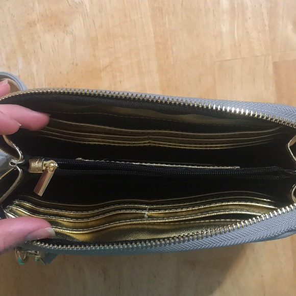 Steve Madden Gray Studded Wallet/Wristlet - Picture 4 of 5
